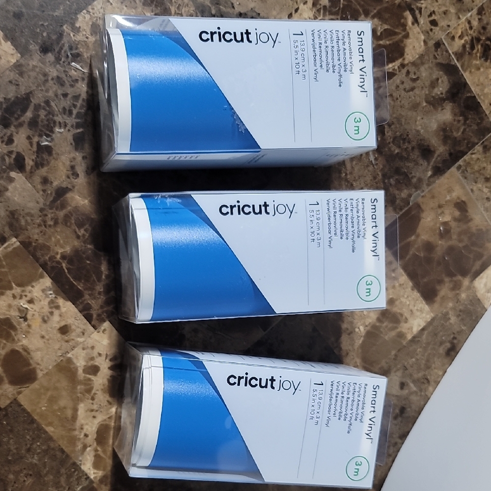 Cricut Joy Smart Vinyl Lot of 3 Rolls – Blue – New Sealed